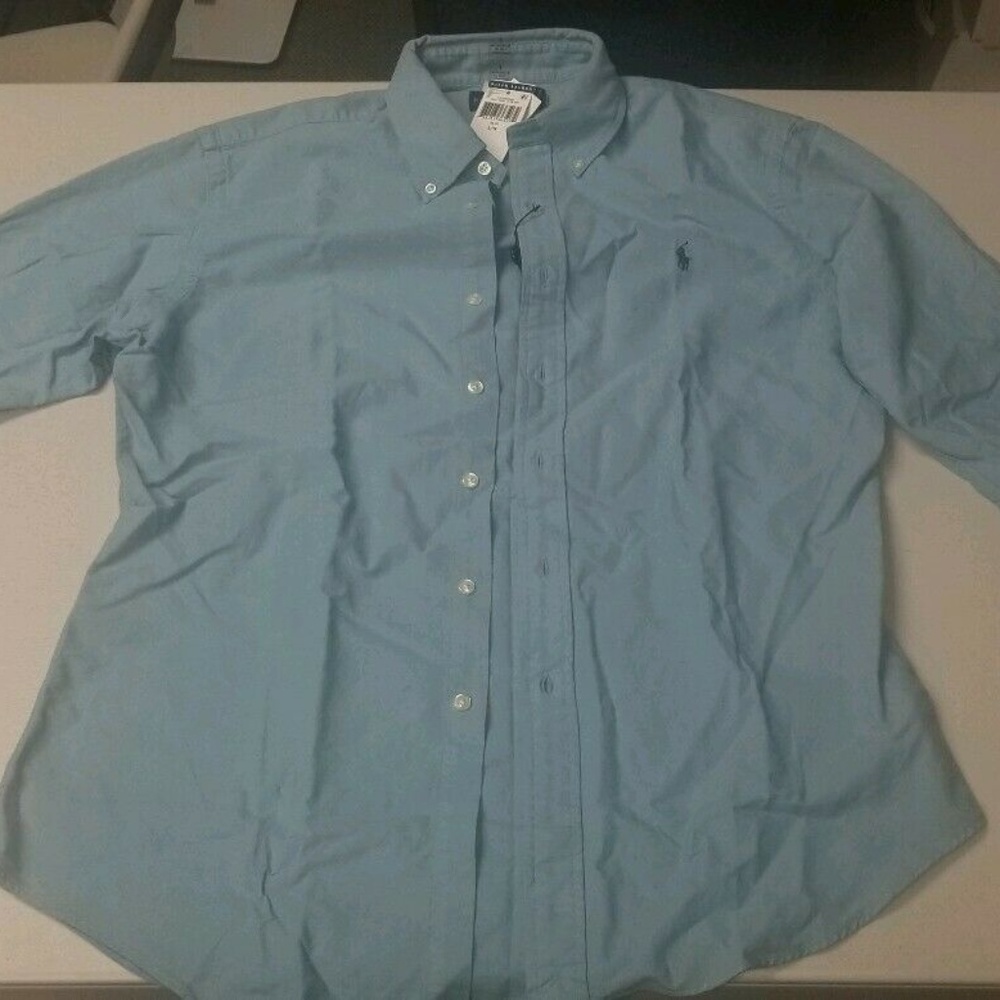 Ralph Lauren Men's Blue Dress Shirt Slim Fit